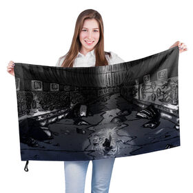 Флаг 3D с принтом Lovecraft Лавкрафт в Тюмени, 100% полиэстер | плотность ткани — 95 г/м2, размер — 67 х 109 см. Принт наносится с одной стороны | lovecraft | говард филлипс лавкрафт | ктулху | лавкрафт | филлипс лавкрафт