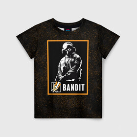 Детская футболка 3D с принтом Bandit в Тюмени, 100% гипоаллергенный полиэфир | прямой крой, круглый вырез горловины, длина до линии бедер, чуть спущенное плечо, ткань немного тянется | Тематика изображения на принте: bandit | r6s | rainbow six siege | бандит | оперативник | персонаж