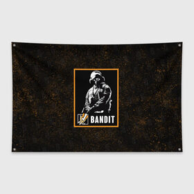 Флаг-баннер с принтом Bandit в Тюмени, 100% полиэстер | размер 67 х 109 см, плотность ткани — 95 г/м2; по краям флага есть четыре люверса для крепления | bandit | r6s | rainbow six siege | бандит | оперативник | персонаж