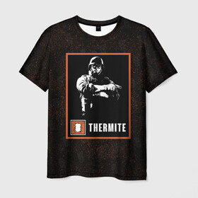 Мужская футболка 3D с принтом Thermite в Тюмени, 100% полиэфир | прямой крой, круглый вырез горловины, длина до линии бедер | r6s | rainbow six siege | thermite | оперативник | персонаж | термит