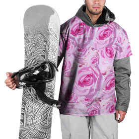 Накидка на куртку 3D с принтом Roses в Тюмени, 100% полиэстер |  | Тематика изображения на принте: дизайн с розами | женственность | нежность | роза | розовый принт | розовый фон | розы | цветы