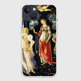 Чехол для iPhone 13 с принтом весна боттичелли в Тюмени,  |  | Тематика изображения на принте: амур | ангелочки | весна | влюбленных | день святого валентина | для двоих | для пар | искусство | картина | купидон | любовь | парные | подарок | шедевр