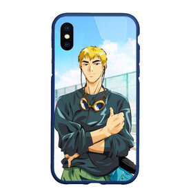 Чехол для iPhone XS Max матовый с принтом Eikichi Onizuka в Тюмени, Силикон | Область печати: задняя сторона чехла, без боковых панелей | gto | аниме | байкер | гто | крутой учитель | онидзука | школа