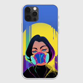 Чехол для iPhone 12 Pro Max с принтом AntiCorona в Тюмени, Силикон |  | covid | девушка в маске | коронавирус | лицо девушки | самоизоляция