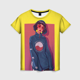 Женская футболка 3D с принтом K-pop в Тюмени, 100% полиэфир ( синтетическое хлопкоподобное полотно) | прямой крой, круглый вырез горловины, длина до линии бедер | восточная девушка | восточная культура | девушка | корея