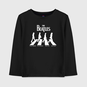 Детский лонгслив хлопок с принтом The Beatles в Тюмени, 100% хлопок | круглый вырез горловины, полуприлегающий силуэт, длина до линии бедер | Тематика изображения на принте: 1960 | 1970 | 60 | 70 | abbey | be | beatles | it | john | lennon | let | revolver | road | rock | submarine | the | yellow | yesterday | битлз | битлс | джон | джордж | леннон | маккартни | пол | ринго | рок | старр | харрисон