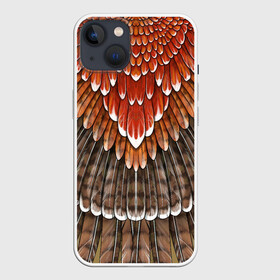 Чехол для iPhone 13 с принтом оперение:  орел (2) в Тюмени,  |  | feathers | plumage | бурый | друид | индеец | коричневый | оперение | оранжевый | орёл | пернатый | перо | перья | природа | птица | рыжий | сова | сон | ястреб