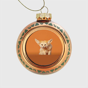 Стеклянный ёлочный шар с принтом Забавный лисенок в Тюмени, Стекло | Диаметр: 80 мм | fox | foxy | животное | звери | лиса | лисенок | лисичка | милая | рыжая | фокс