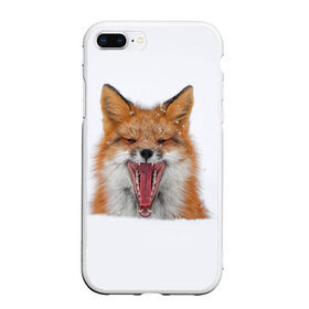 Чехол для iPhone 7Plus/8 Plus матовый с принтом Снежная лиса в Тюмени, Силикон | Область печати: задняя сторона чехла, без боковых панелей | Тематика изображения на принте: fox | foxy | животное | звери | лиса | лисенок | лисичка | милая | рыжая | фокс