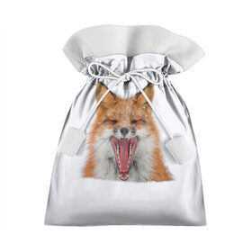 Подарочный 3D мешок с принтом Снежная лиса в Тюмени, 100% полиэстер | Размер: 29*39 см | fox | foxy | животное | звери | лиса | лисенок | лисичка | милая | рыжая | фокс