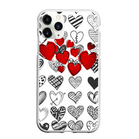 Чехол для iPhone 11 Pro матовый с принтом Сердца в Тюмени, Силикон |  | Тематика изображения на принте: 14 февраля | hearts background | валентинов день | влюбленным | девушке | день святого валентина | жене | кардиологу | любимой | любимому | люблю | любовь | мужу | парню | сердца графика | сердца фон
