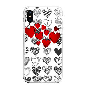 Чехол для iPhone XS Max матовый с принтом Сердца в Тюмени, Силикон | Область печати: задняя сторона чехла, без боковых панелей | 14 февраля | hearts background | валентинов день | влюбленным | девушке | день святого валентина | жене | кардиологу | любимой | любимому | люблю | любовь | мужу | парню | сердца графика | сердца фон