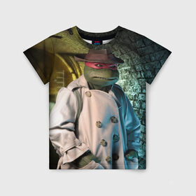 Детская футболка 3D с принтом Raph в Тюмени, 100% гипоаллергенный полиэфир | прямой крой, круглый вырез горловины, длина до линии бедер, чуть спущенное плечо, ткань немного тянется | Тематика изображения на принте: 1990 | tnmt | turtles | ниндзя | ретро | фильм | черепашки