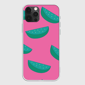 Чехол для iPhone 12 Pro Max с принтом Арбузы на розовом в Тюмени, Силикон |  | Тематика изображения на принте: арбуз | зеленый | летний | паттерн | подарок | простой | розовыйй | тропический | узор | фрукт
