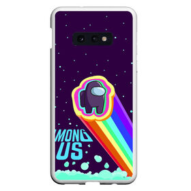 Чехол для Samsung S10E с принтом AMONG US neon rainbow в Тюмени, Силикон | Область печати: задняя сторона чехла, без боковых панелей | детский | космос | неоновый | радуга | стильная | тренд | яркий