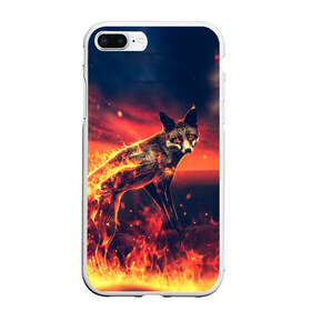 Чехол для iPhone 7Plus/8 Plus матовый с принтом Огненная лиса в Тюмени, Силикон | Область печати: задняя сторона чехла, без боковых панелей | fox | foxy | животное | звери | лиса | лисенок | лисичка | милая | рыжая | фокс