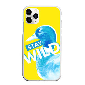 Чехол для iPhone 11 Pro матовый с принтом Оставайся диким в Тюмени, Силикон |  | Тематика изображения на принте: brave wilderness | stay wild | желтый | оставайся диким | селезень | упрт | утенок | утка