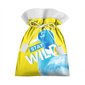 Подарочный 3D мешок с принтом Оставайся диким в Тюмени, 100% полиэстер | Размер: 29*39 см | brave wilderness | stay wild | желтый | оставайся диким | селезень | упрт | утенок | утка