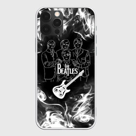 Чехол для iPhone 12 Pro Max с принтом The Beatles в Тюмени, Силикон |  | Тематика изображения на принте: beatles | music | retro | rock | битлз | гитара | джон леннон | джордж харрисон | дым | логотипы групп | музыка | песни | пол маккартини | ретро | ринго старр | рок группа | рокерские | старый рок | черно белый