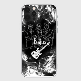 Чехол для iPhone 12 Pro Max с принтом The Beatles в Тюмени, Силикон |  | beatles | music | retro | rock | битлз | гитара | джон леннон | джордж харрисон | дым | логотипы групп | музыка | песни | пол маккартини | ретро | ринго старр | рок группа | рокерские | старый рок | черно белый