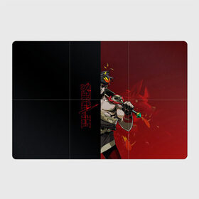 Магнитный плакат 3Х2 с принтом Hades в Тюмени, Полимерный материал с магнитным слоем | 6 деталей размером 9*9 см | hades | игра | компьютерная | красный | лого | логотип | подарок | половина | хейдc | хэйдс | черный