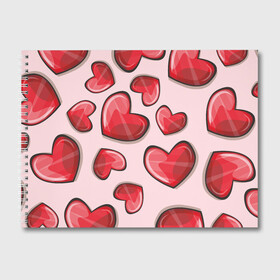 Альбом для рисования с принтом Узор Сердечки для влюбленных в Тюмени, 100% бумага
 | матовая бумага, плотность 200 мг. | 14 февраля | влюбленным | день святого валентина | красные | любовь | парные | подарок | сердечки | узор