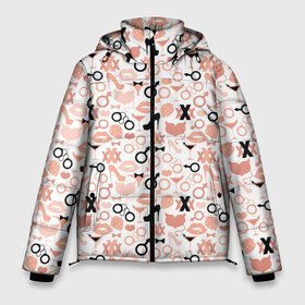 Мужская зимняя куртка 3D с принтом Любовь (18+) в Тюмени, верх — 100% полиэстер; подкладка — 100% полиэстер; утеплитель — 100% полиэстер | длина ниже бедра, свободный силуэт Оверсайз. Есть воротник-стойка, отстегивающийся капюшон и ветрозащитная планка. 

Боковые карманы с листочкой на кнопках и внутренний карман на молнии. | 14 февраля | love | playboy | валентинка | вторая половинка | день всех влюбленных | любовь | плейбой | праздник любви | садо мазо | сердечки
