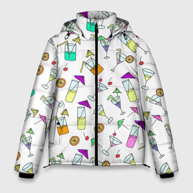 Мужская зимняя куртка 3D с принтом Коктейльная вечеринка в Тюмени, верх — 100% полиэстер; подкладка — 100% полиэстер; утеплитель — 100% полиэстер | длина ниже бедра, свободный силуэт Оверсайз. Есть воротник-стойка, отстегивающийся капюшон и ветрозащитная планка. 

Боковые карманы с листочкой на кнопках и внутренний карман на молнии. | бокал | вечеринка | для бармена | коктейль | летний | мартини | напитки | пати | паттерн | пляжный | узор