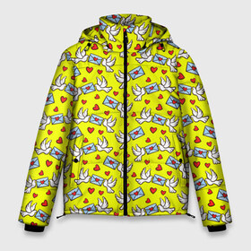 Мужская зимняя куртка 3D с принтом Письмо Любви в Тюмени, верх — 100% полиэстер; подкладка — 100% полиэстер; утеплитель — 100% полиэстер | длина ниже бедра, свободный силуэт Оверсайз. Есть воротник-стойка, отстегивающийся капюшон и ветрозащитная планка. 

Боковые карманы с листочкой на кнопках и внутренний карман на молнии. | 14 февраля | love | valentines day | амур | валентинка | вторая половинка | день всех влюбленных | купидон | любовь | отношения | подарок любви | поцелуй | праздник любви | романтика | свидание | сердечки