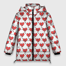 Женская зимняя куртка 3D с принтом Разбитое Сердце в Тюмени, верх — 100% полиэстер; подкладка — 100% полиэстер; утеплитель — 100% полиэстер | длина ниже бедра, силуэт Оверсайз. Есть воротник-стойка, отстегивающийся капюшон и ветрозащитная планка. 

Боковые карманы с листочкой на кнопках и внутренний карман на молнии | 14 февраля | love | valentines day | амур | валентинка | вторая половинка | день всех влюбленных | купидон | любовь | отношения | подарок любви | поцелуй | праздник любви | романтика | свидание | сердечки