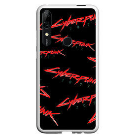 Чехол для Honor P Smart Z с принтом Cyberpunk 2077 red в Тюмени, Силикон | Область печати: задняя сторона чехла, без боковых панелей | 2077 | cyber punk 2077 | cyberpunk | cyberpunk2077art | red | samurai | киберпанк | красный 2077