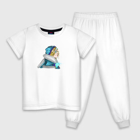 Детская пижама хлопок с принтом FANART crystal maiden в Тюмени, 100% хлопок |  брюки и футболка прямого кроя, без карманов, на брюках мягкая резинка на поясе и по низу штанин
 | crystalmaiden | dota2 | fanart | games | moba | игры | фанарт