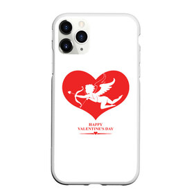 Чехол для iPhone 11 Pro матовый с принтом Happy Valentines Day в Тюмени, Силикон |  | 14 февраля | love | valentines day | амур | валентинка | вторая половинка | день всех влюбленных | купидон | любовь | отношения | подарок любви | поцелуй | праздник любви | романтика | свидание | сердечки