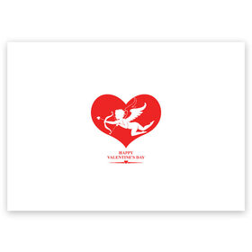 Поздравительная открытка с принтом Happy Valentines Day в Тюмени, 100% бумага | плотность бумаги 280 г/м2, матовая, на обратной стороне линовка и место для марки
 | 14 февраля | love | valentines day | амур | валентинка | вторая половинка | день всех влюбленных | купидон | любовь | отношения | подарок любви | поцелуй | праздник любви | романтика | свидание | сердечки