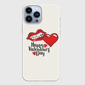 Чехол для iPhone 13 Pro Max с принтом Happy Valentines Day в Тюмени,  |  | Тематика изображения на принте: 14 февраля | love | valentines day | амур | валентинка | вторая половинка | день всех влюбленных | купидон | любовь | отношения | подарок любви | поцелуй | праздник любви | романтика | свидание | сердечки