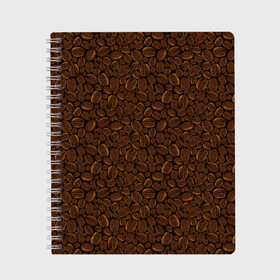Тетрадь с принтом Кофе в Тюмени, 100% бумага | 48 листов, плотность листов — 60 г/м2, плотность картонной обложки — 250 г/м2. Листы скреплены сбоку удобной пружинной спиралью. Уголки страниц и обложки скругленные. Цвет линий — светло-серый
 | americano | coffee | espresso | latte | nescafe | американо | бариста | бармен | капучино | кофе | кофевар | кофейные зерна | кофейня | кружка кофе | латте | макиато | моккачино | мокко | нескафе | чай | чашка кофе | шоколад