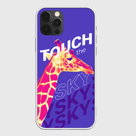 Чехол для iPhone 12 Pro Max с принтом Жираф Прикоснись к небу в Тюмени, Силикон |  | Тематика изображения на принте: animal | giraffe | sky | африка | животное | животные | жираф | небо