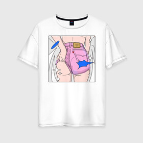 Женская футболка хлопок Oversize с принтом Sexy girl в Тюмени, 100% хлопок | свободный крой, круглый ворот, спущенный рукав, длина до линии бедер
 | любовь | туфли