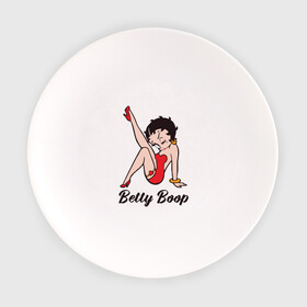 Тарелка с принтом Betty Boop в Тюмени, фарфор | диаметр - 210 мм
диаметр для нанесения принта - 120 мм | betty boop | любовь