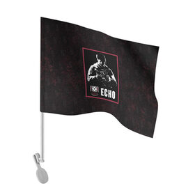 Флаг для автомобиля с принтом Echo в Тюмени, 100% полиэстер | Размер: 30*21 см | echo | r6s | rainbow six siege | оперативник | персонаж | эхо
