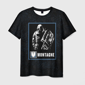 Мужская футболка 3D с принтом Montagne в Тюмени, 100% полиэфир | прямой крой, круглый вырез горловины, длина до линии бедер | Тематика изображения на принте: montagne | r6s | rainbow six siege | монтажник | монтанье | оперативник | персонаж
