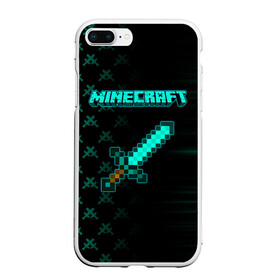 Чехол для iPhone 7Plus/8 Plus матовый с принтом Minecraft в Тюмени, Силикон | Область печати: задняя сторона чехла, без боковых панелей | minecraft | алекс | белый | блоки | ведьма | взрывчатка | визера | волк | гаст | добывать | дракон | зеленый куб | зомби | игра | крафт | крипер | кубики | лошадка | майн | майнкрафт | манкрафт | овечка | оцелот