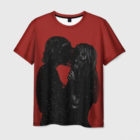 Мужская футболка 3D с принтом Kiss в Тюмени, 100% полиэфир | прямой крой, круглый вырез горловины, длина до линии бедер | 14 февряля | amor | kiss | love | love you | my love | valentine | валентин | люблю | любовь | отношения | пара | поцелуй | я люблю