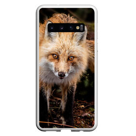 Чехол для Samsung Galaxy S10 с принтом Лиса в Тюмени, Силикон | Область печати: задняя сторона чехла, без боковых панелей | Тематика изображения на принте: fox | foxy | животное | звери | лиса | лисенок | лисичка | милая | рыжая | фокс