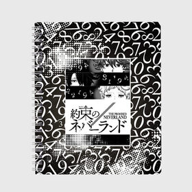 Тетрадь с принтом Обещанный Неверленд в Тюмени, 100% бумага | 48 листов, плотность листов — 60 г/м2, плотность картонной обложки — 250 г/м2. Листы скреплены сбоку удобной пружинной спиралью. Уголки страниц и обложки скругленные. Цвет линий — светло-серый
 | Тематика изображения на принте: аниме | обещанный неверленд | страна грез | цифры