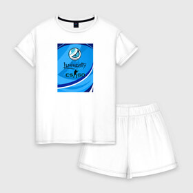 Женская пижама с шортиками хлопок с принтом Counter Strike (luminosity) в Тюмени, 100% хлопок | футболка прямого кроя, шорты свободные с широкой мягкой резинкой | Тематика изображения на принте: 