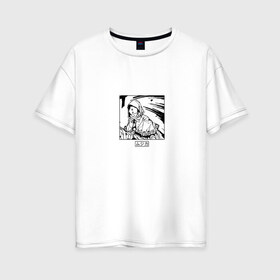 Женская футболка хлопок Oversize с принтом Mujika в Тюмени, 100% хлопок | свободный крой, круглый ворот, спущенный рукав, длина до линии бедер
 | anime | yakusoku no neverland | аниме | герой | девушка | манга | музика | мьюзика | обещанный неверленд | персонаж