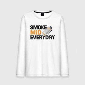 Мужской лонгслив хлопок с принтом Smoke Mid Everyday в Тюмени, 100% хлопок |  | asiimov | asimov | beast | counter | counter strike | cs | easy | ez | gg | ggwp | global | go | gradient | howl | hyper | mem | meme | memes | offensive | smoke | strike | азимов | вой | градиент | зверь | контра | лого | логотип
