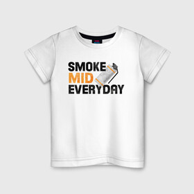 Детская футболка хлопок с принтом Smoke Mid Everyday в Тюмени, 100% хлопок | круглый вырез горловины, полуприлегающий силуэт, длина до линии бедер | asiimov | asimov | beast | counter | counter strike | cs | easy | ez | gg | ggwp | global | go | gradient | howl | hyper | mem | meme | memes | offensive | smoke | strike | азимов | вой | градиент | зверь | контра | лого | логотип