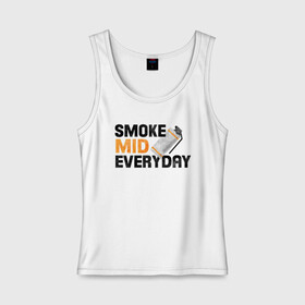 Женская майка хлопок с принтом Smoke Mid Everyday в Тюмени, 95% хлопок, 5% эластан |  | asiimov | asimov | beast | counter | counter strike | cs | easy | ez | gg | ggwp | global | go | gradient | howl | hyper | mem | meme | memes | offensive | smoke | strike | азимов | вой | градиент | зверь | контра | лого | логотип